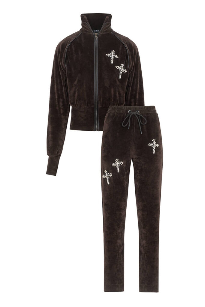 Em Crucifix Velvet Set