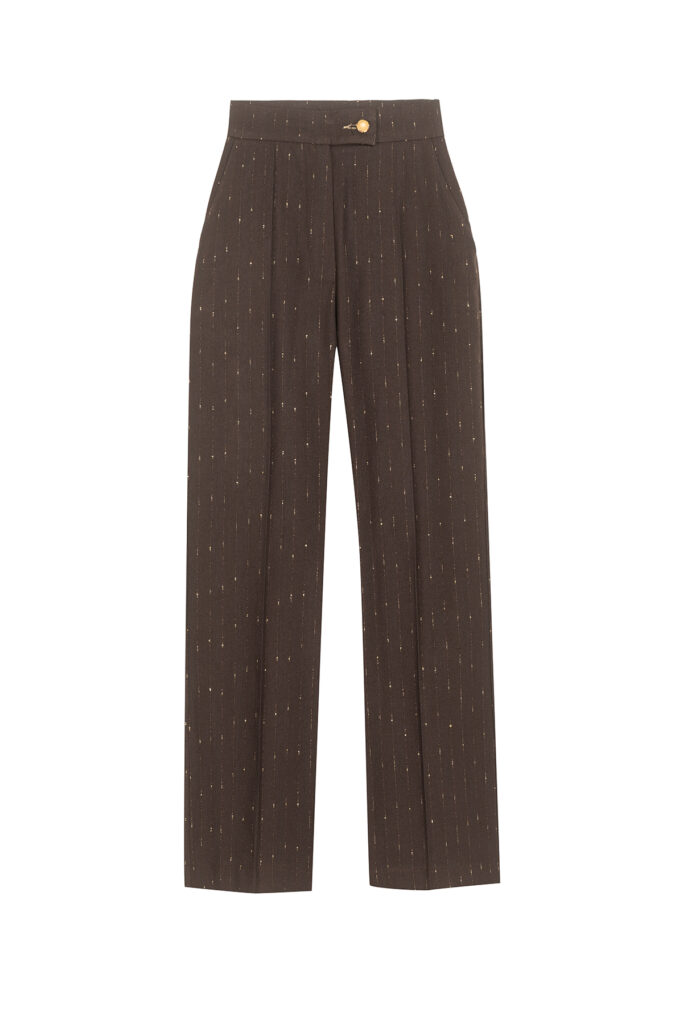 Golden Pinstripe Trousers