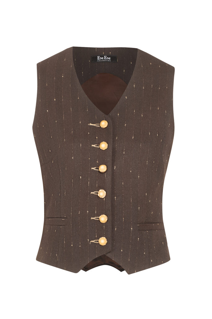 Golden Pinstripe Vest
